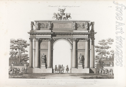Thomas de Thomon Jean François - Triumphbogen. Aus: Recueil des façades des principaux monuments construits à St.-Pétersbourg