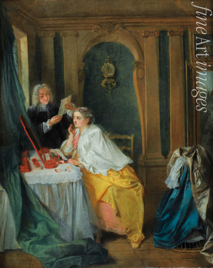 Lancret Nicolas - Madame Geoffrin at her toilet
