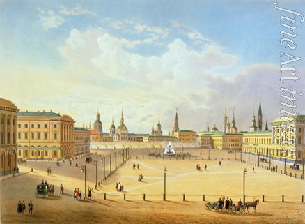 Jacottet Louis Julien - The Theatre Square in Moscow