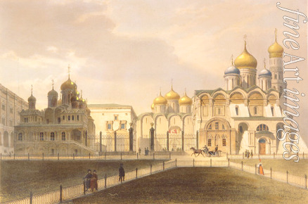 Arnout Louis Jules - View of the Cathedrals in the Moscow Kremlin