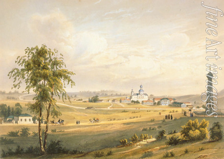 Jacottet Louis Julien - View of the Borodino field (Battle field of the Russian-French war on 1812)