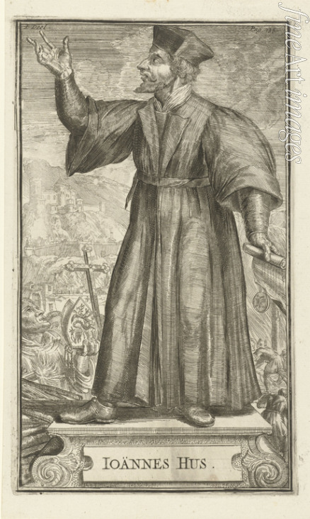 Hooghe Romeyn de - Porträt von Jan Hus
