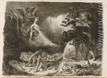 Delacroix Eugène - Illustration to Goethe's Faust