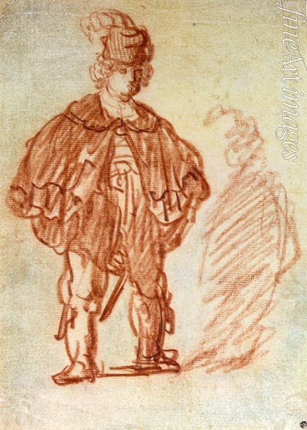 Rembrandt van Rhijn - Stehender Schauspieler