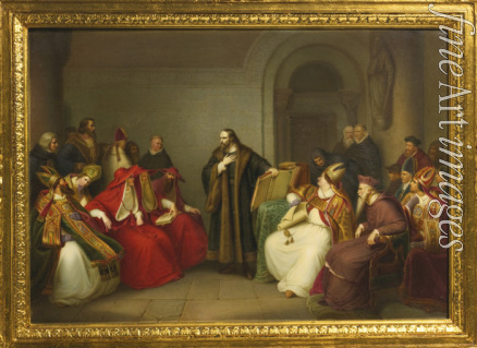 Unbekannter Künstler - Jan Hus vor dem Konstanzer Konzil