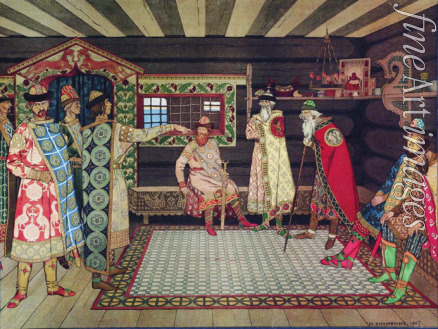 Bilibin Ivan Yakovlevich - Meeting of the Kyivan Princes