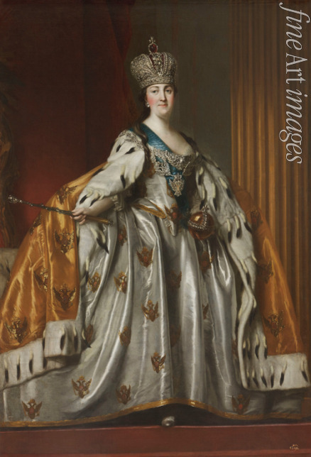 Erichsen (Eriksen) Vigilius - Portrait of Empress Catherine II (1729-1796) in Her Coronation Robes