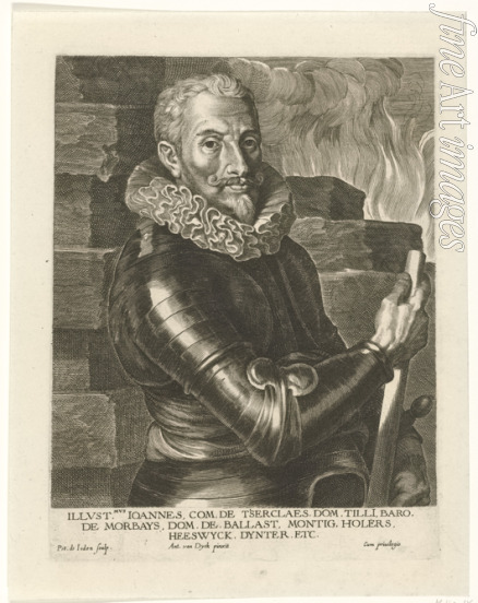 Jode Pieter I. de - Porträt von Johann T'Serclaes, Graf von Tilly