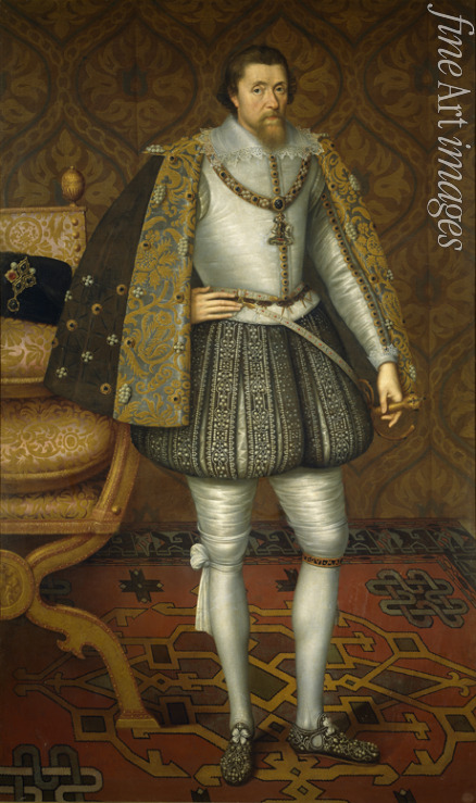 De Critz (Decritz) John der Ältere - Porträt von König Jakob I. von England (1566-1625)