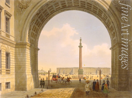 Arnout Louis Jules - Der Palastplatz. Blick von dem Torbogen des Generalstabs aus