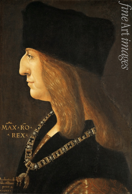 De Predis Giovanni Ambrogio - Porträt des Kaisers Maximilian I. (1459-1519)