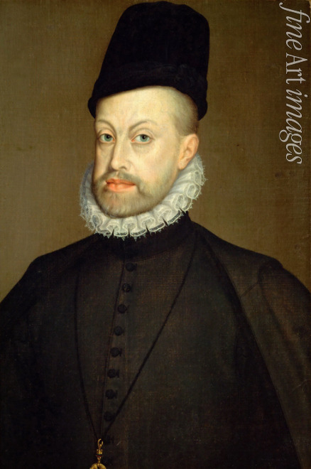 Sánchez Coello Alonso - Porträt von König Philipp II. von Spanien und Portugal (1527-1598)