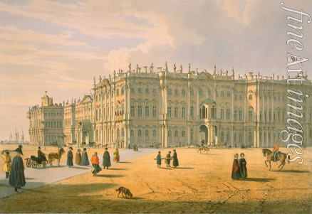 Perrot Ferdinand Victor - View of the Winter Palace in Saint Petersburg