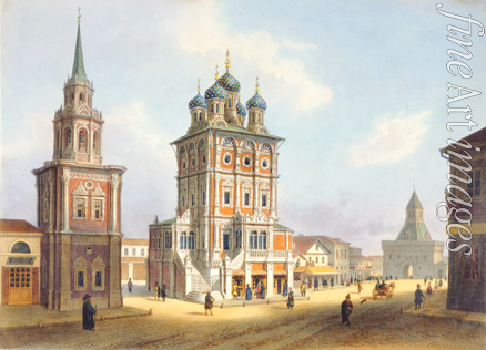 Deroy Isidore Laurent - The Church of Saint Nicholas the Wonderworker at the Ilyinka street in Moscow