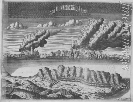 Rostowzew Alexei Iwanowitsch - Blick auf die Belagerung von Wyborg am 13. Juni 1710