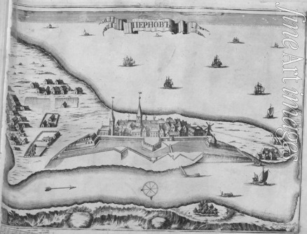 Pickaert Pieter - Blick auf die Belagerung von Pärnu im August 1710