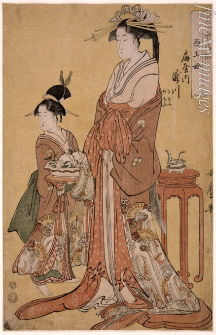 Utamaro Kitagawa - Takigawa von dem Ogiya-Haus. Aus der Serie 
