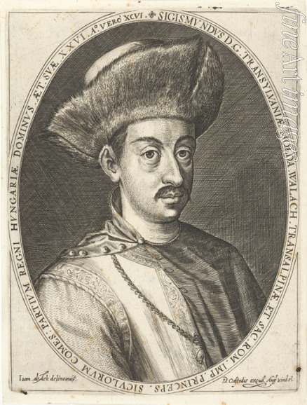 Custos Dominicus - Sigismund Bathory (1572-1613), Prince of Transylvania. From Atrium heroicum, Augsburg 1600-1602