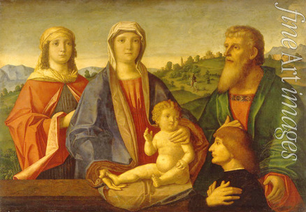 Pasqualino Veneto - Madonna und Kind mit Heiligen und Stifter