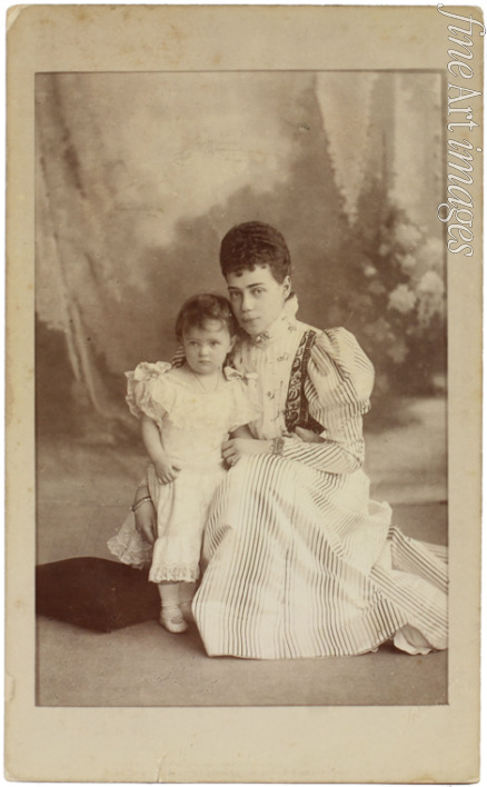 Lewizki Sergei Lwowitsch - Großfürstin Xenia Alexandrowna von Russland (1875-1960) mit Tochter Irina