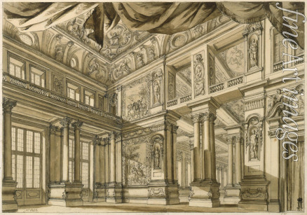 Valeriani Giuseppe - Bühnenbildentwurf zur Oper Scipione von Georg Friedrich Händel