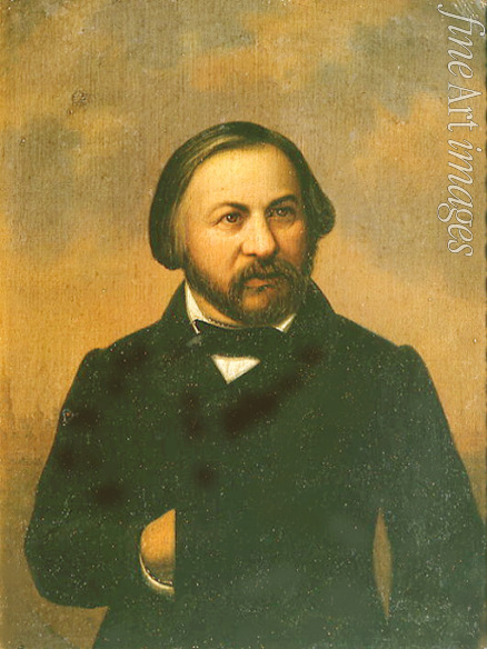 Russischer Meister - Porträt des Komponisten Michail I. Glinka (1804-1857)