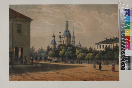 Perrot Ferdinand Victor - The Saint Andrew's Cathedral in Saint Petersburg