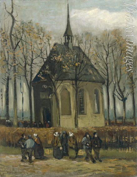 Gogh Vincent van - Die Gemeinde verlässt die reformierte Kirche in Nuenen