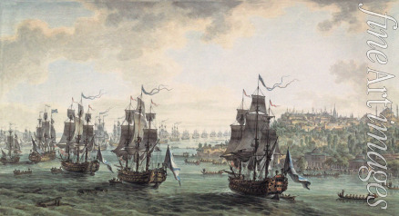 Iwanow Michail Matweewitsch - Russische Geschwader unter dem Kommando von Uschakow passiert den Bosporus, 1799