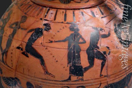 Antike Kunst - Der Weitsprung bei den Olympischen Spielen der Antike. Attische Vasenmalerei