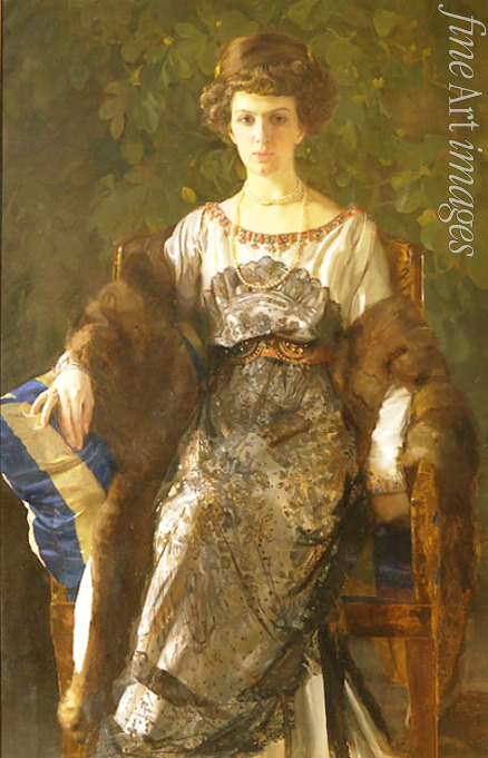 Somov Konstantin Andreyevich - Portrait of Evfimia Nosova, née Ryabushinskaya (1881-1960)