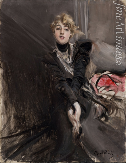 Boldini Giovanni - Porträt von Schauspielerin Jeanne Renouard