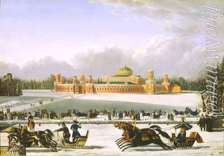 Golitsyn A.A. - Sleigh Race at the Petrovsky Park in Moscow