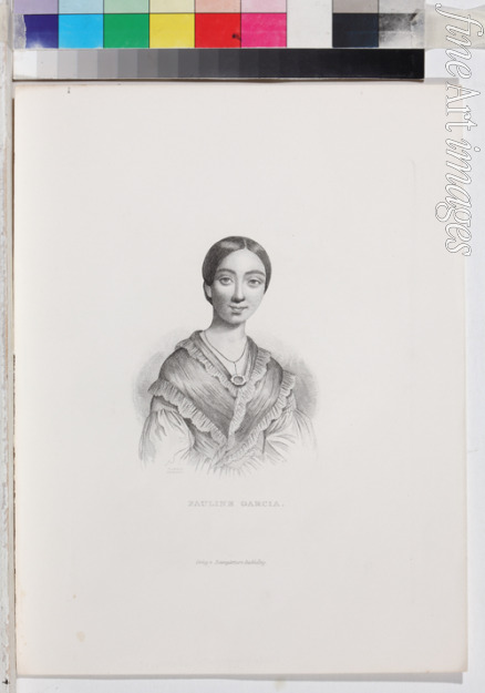 Richter Adrian Ludwig - Porträt von Sängerin und Komponistin Pauline Viardot (1821-1910)