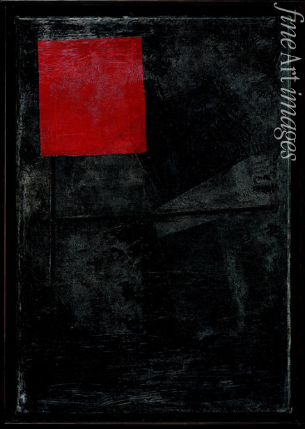 Malewitsch Kasimir Sewerinowitsch - Rotes Quadrat auf schwarzem Grund