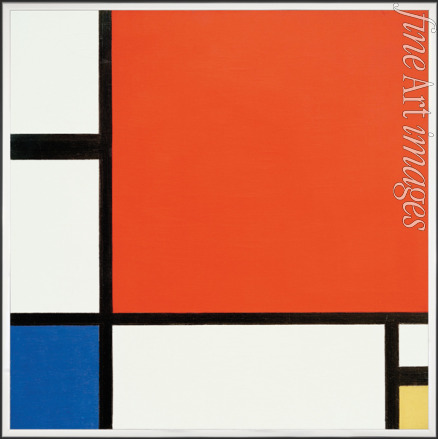 Mondrian Piet - Komposition in Rot, Blau und Gelb