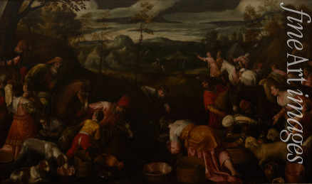 Bassano Jacopo il vecchio - Moses Striking Water from the Rock