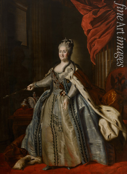 Rokotov Fyodor Stepanovich - Portrait of Empress Catherine II (1729-1796)