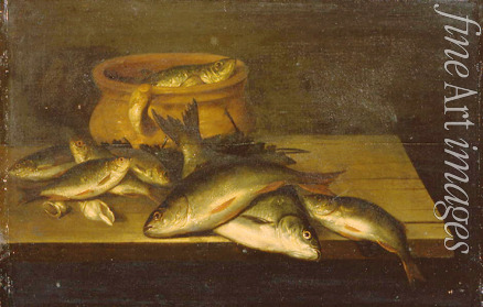 Putter Pieter de - Stilleben mit Fisch