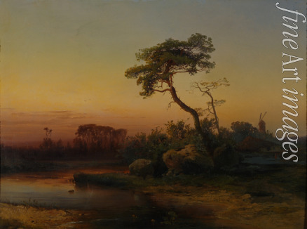 Savrasov Alexei Kondratyevich - Landscape with Pine tree