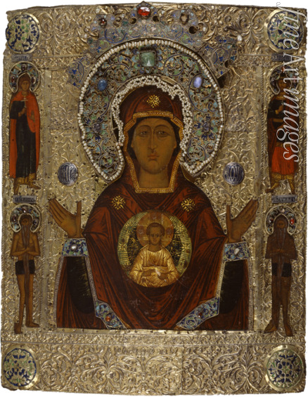 Russische Ikone - Gottesmutter des Zeichens