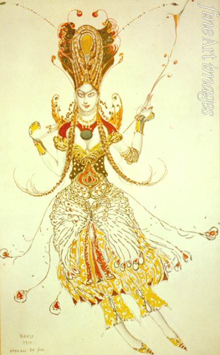 Bakst Léon - Firebird. Costume design for the ballet The Firebird (L'oiseau de feu) by I. Stravinsky