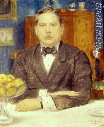 Kustodiew Boris Michailowitsch - Porträt des Malers Konstantin Somow (1869-1939)