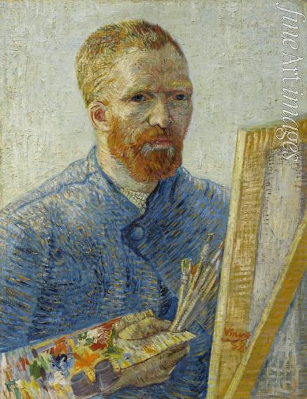 Gogh Vincent van - Selbstbildnis vor der Staffelei