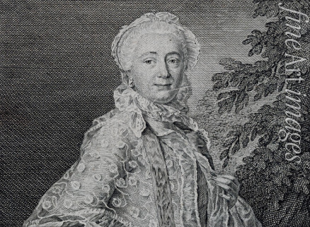 Schleuen Johann David der Ältere - Porträt von Gräfin Maria Aurora von Lestocq (1720-1808)