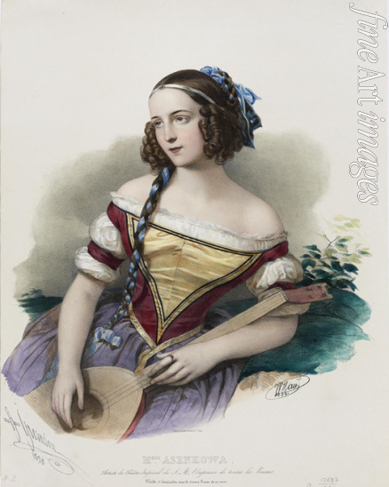Hau (Gau) Vladimir (Woldemar) Ivanovich - Portrait of the actress Varvara Asenkova (1817-1841)