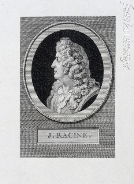 Saint-Aubin Augustin de - Porträt von Dichter Jean Racine (1639-1699)