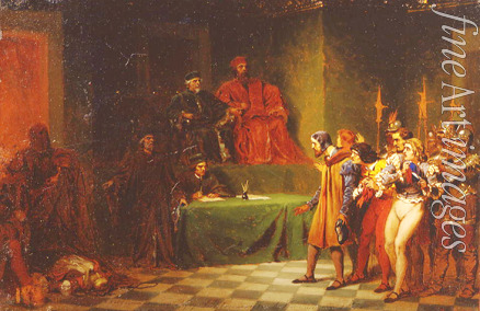 Bronnikow Feodor Andrejewitsch - Die Mosaikkünstler vor dem Inquisitionsgericht in Venedig