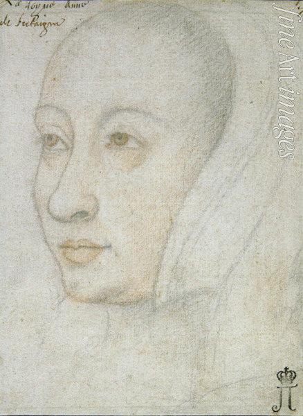 Bourdichon Jean - Porträt von Anne de Bretagne (1477-1514)