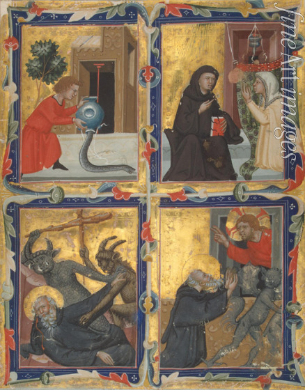 Unbekannter Künstler - Szenen aus dem Leben der Heiligen Benedikt von Nursia und Antonius Eremita